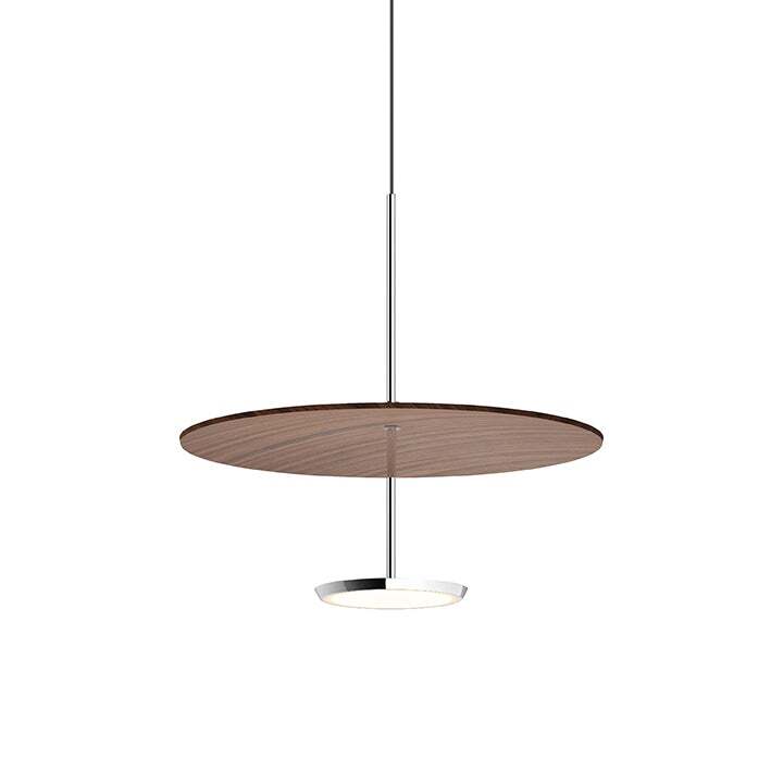 Pablo Pendant Sky Dome Wood 18" Walnut
