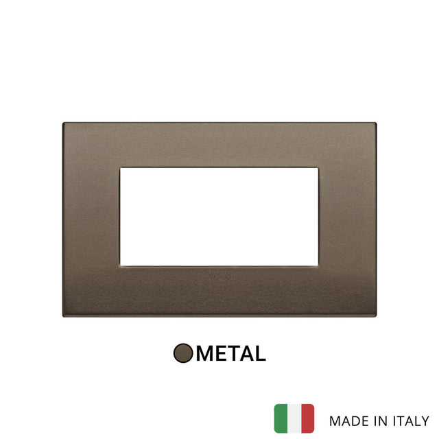 Vimar Arke Classic Plate 4M Aluminium Dark Bronze