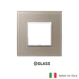 Vimar Eikon Evo Plate 2M Crystal Opal Brown - Square