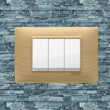 Vimar Plana Wood 3 Gang Switch - Wood Maple - 16A - PHOTO 8