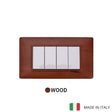 Vimar Plana Wood 4 Gang Switch - Maple - 16A