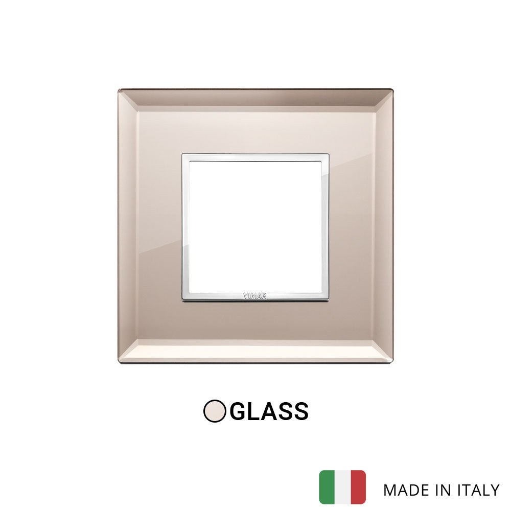 Vimar Eikon Evo Plate 2M Crystal Bronze Mirror - Square