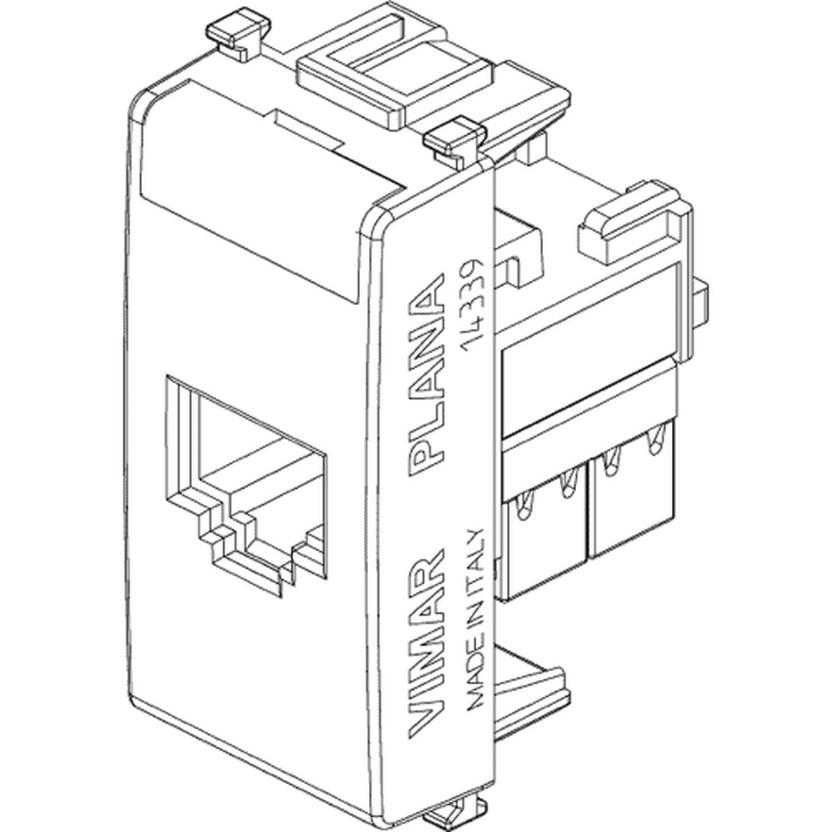 Plana RJ45 Cat6 Netsafe UTP 110 Outlet white - PHOTO 1