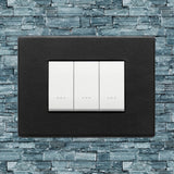 Vimar Eikon Leather 3 Gang Switch - Black Forest - 16A - PHOTO 9