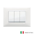 Vimar Plana Plastic 3 Gang Switch - Reflex Snow - 16A