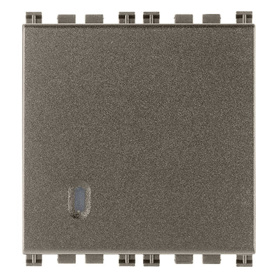 Vimar Arke 1P NO 10A Push Button 2M Metal