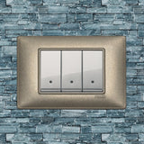 Vimar Plana Metal 3 Gang Switch - Brushed Aluminum - 16A - PHOTO 18