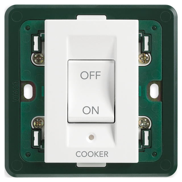 Plana 2P 45A 1-Way Cooker Switch 3M White