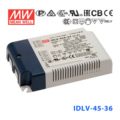 Mean Well IDLV-45-36 Power Supply 45W 36V, Dimmable