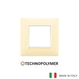 Vimar Plana Plate 2M Technopolymer Cream White - Square
