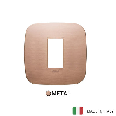 Vimar Arke Round Plate 1M Metal Brushed Copper