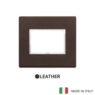 Vimar Eikon Evo Plate 3M Leather Tobacco