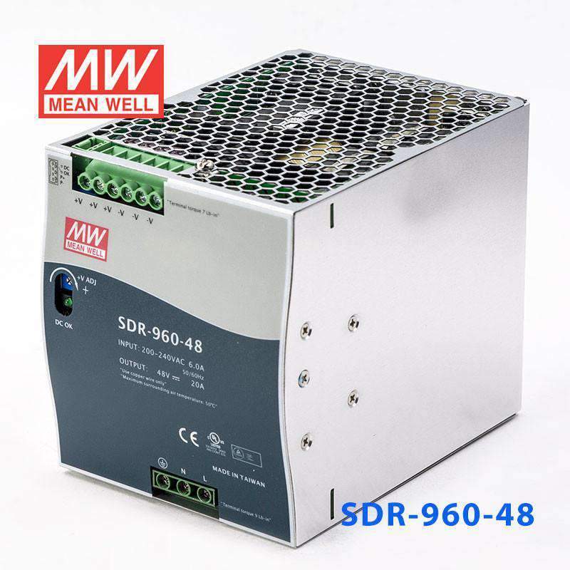 Mean Well SDR-960-48 Single Output Industrial Power Supply 960W 48V 20A - DIN Rail - PHOTO 1