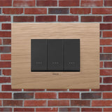 Vimar Eikon Wood 3 Gang Switch - Oak - 16A - PHOTO 2