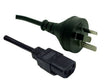 1M 3 Pin Plug to IEC Female Plug 10A, SAA Approved Power Cord BLACK Colour