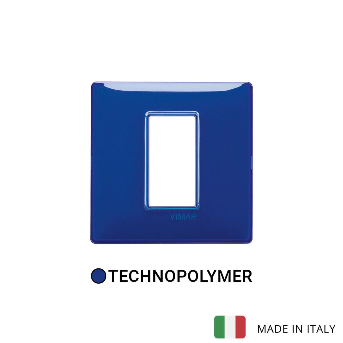 Vimar Plana Plate 1M Technopolymer Reflex Sapphire