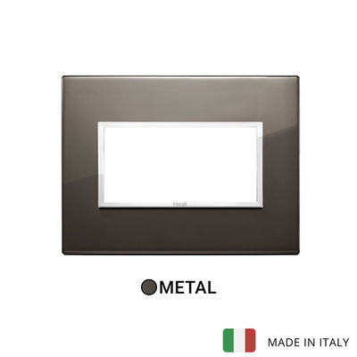 Vimar Eikon Evo Plate 4M Aluminium Black Sapphire