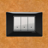 Vimar Plana Plastic 3 Gang Switch - Black - 16A - PHOTO 11