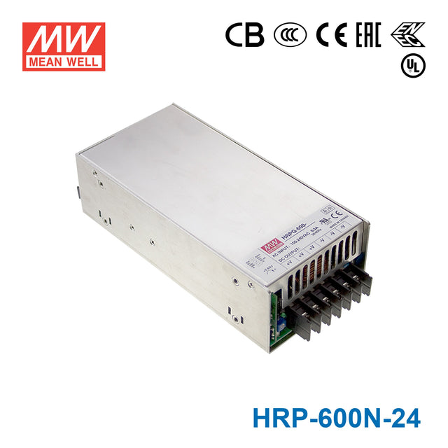 Mean Well HRP-600N-24 High Peak-Power Power Supply 600W 24V 27A