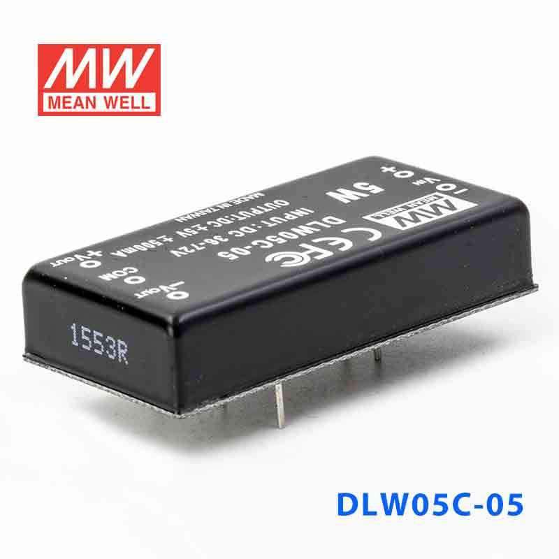 Mean Well DLW05C-05 DC-DC Converter - 5W - 36~72V in ±5V out 500mA - PHOTO 1