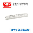 MEAN WELL SPWM-75-24DA2Q 76.8W 24V CV LED Driver 3.2A