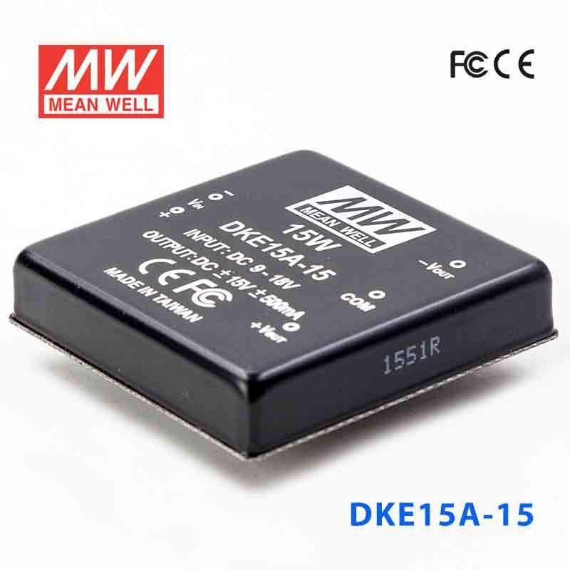Mean Well DKE15A-15 DC-DC Converter - 15W - 9~18V in ±15V out 500mA