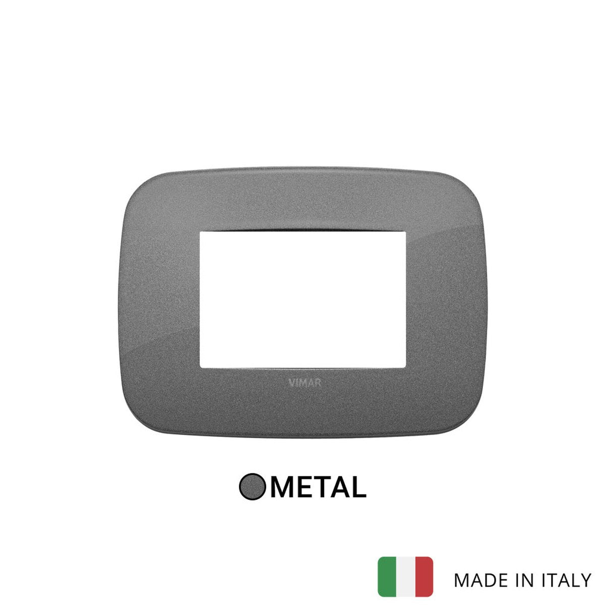 Vimar Arke Round Plate 3M Metal Matt Slate Grey