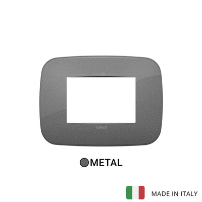 Vimar Arke Round Plate 3M Metal Matt Slate Grey