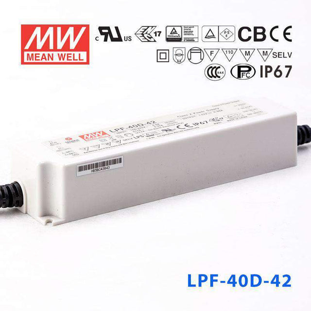 Mean Well LPF-40D-42 Power Supply 40W 42V - Dimmable 960mA