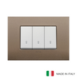 Vimar Arke Metal 3 Gang switch - Dark Bronze - 16A