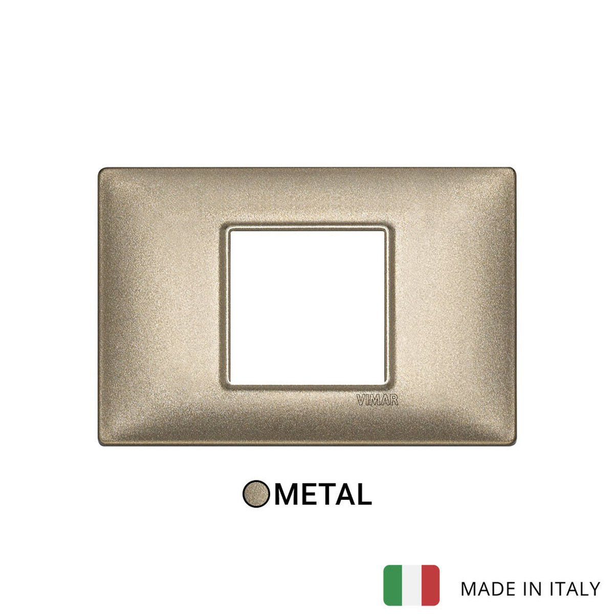 Vimar Plana Plate 2centrM Metallized Bronze