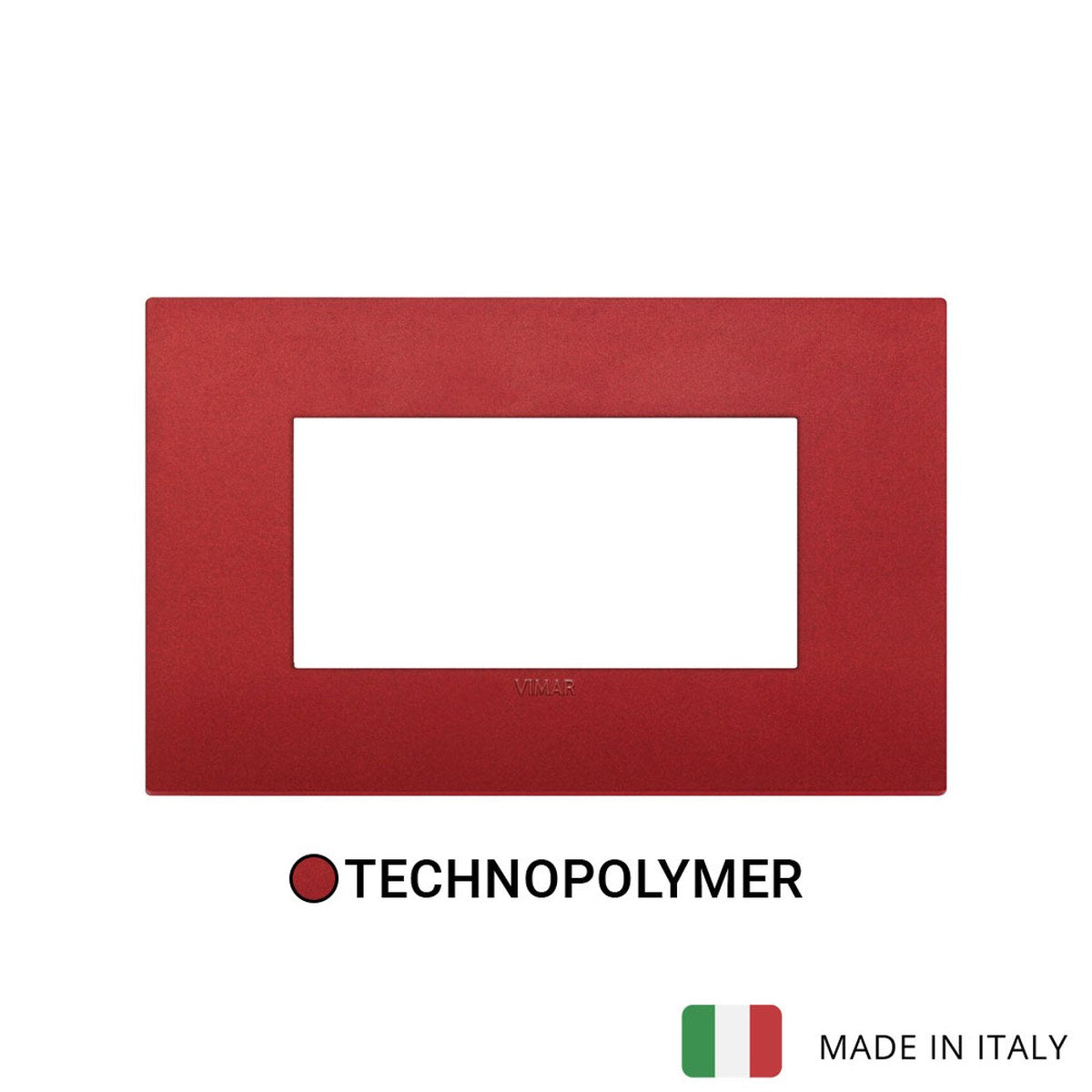 Vimar Arke Classic Plate 4M Technopolymer Matt Red