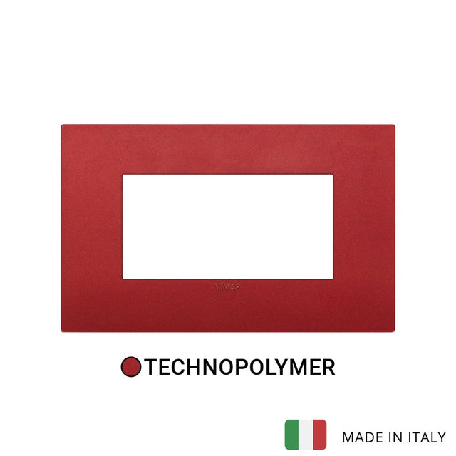 Vimar Arke Classic Plate 4M Technopolymer Matt Red