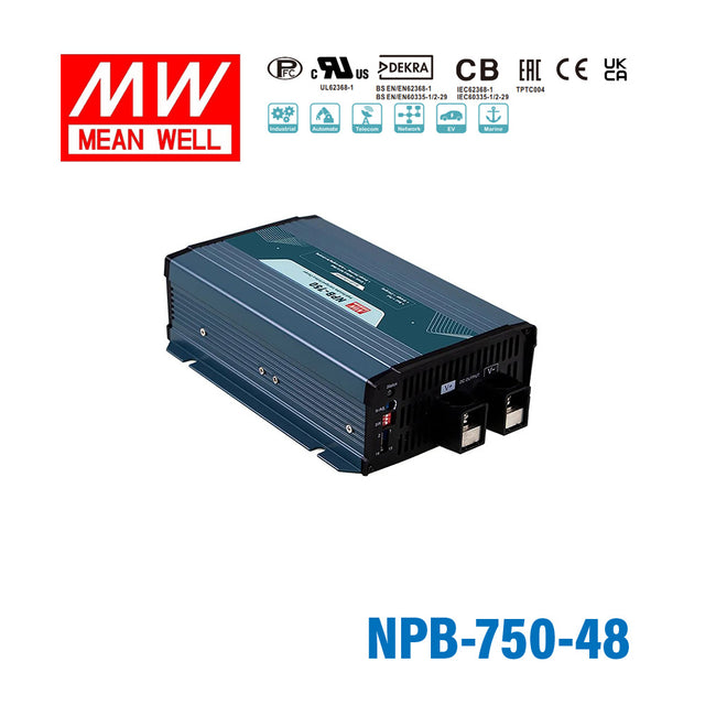 Mean Well NPB-750-48 Battery Charger 759.4W 48V - Suitable for Lead-acid and Li-ion