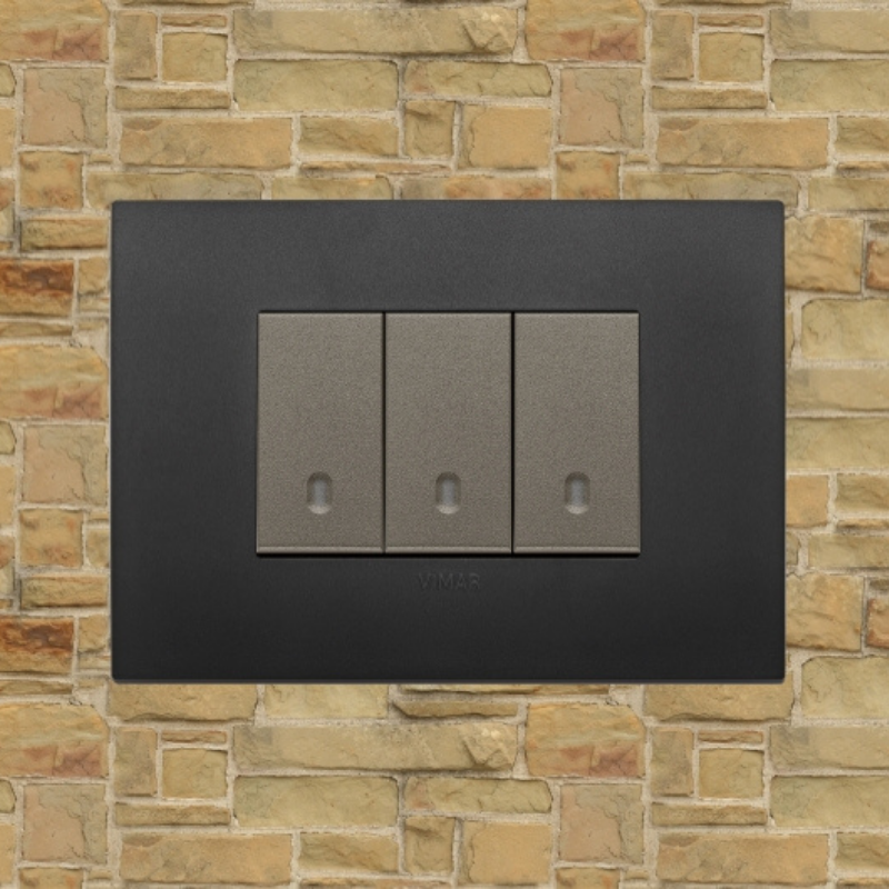 Vimar Arke Plastic 3 Gang switch - Black - 16A - PHOTO 7