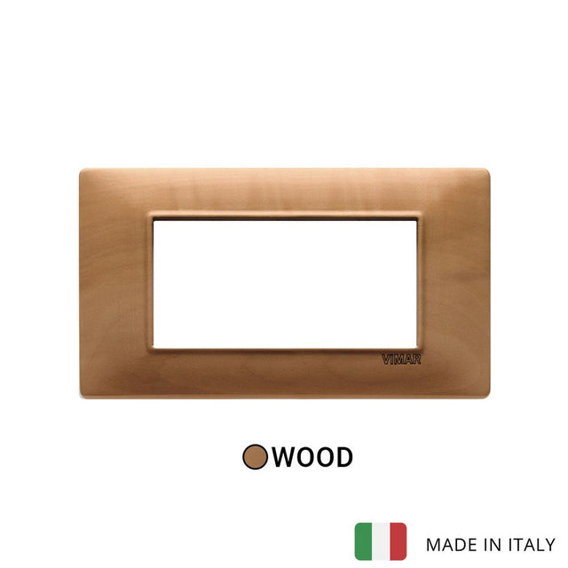 Vimar Plana Plate 4M Wood Pear-Tree