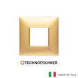 Vimar Plana Plate 2M BS Technopolymer Matt Gold