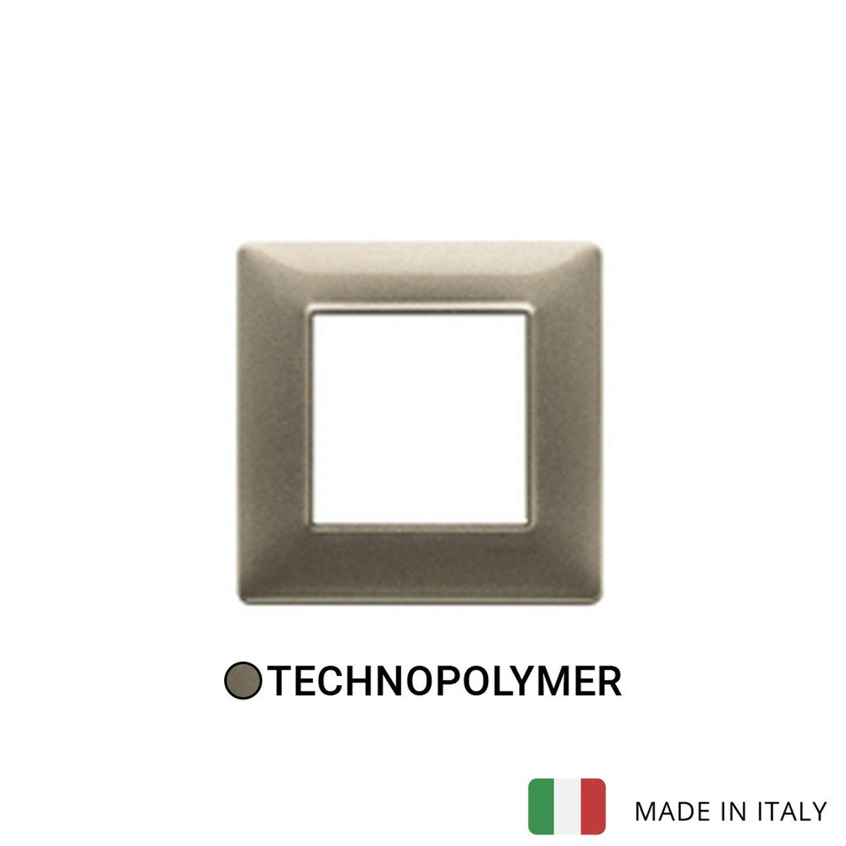 Vimar Plana Plate 2M Technopolymer Metallized Bronze - Square