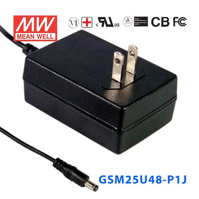 Mean Well GSM25U48-P1J Power Supply 25W 48V 520mA