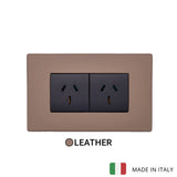 Vimar Eikon Leather 2 Socket - Leather Savannah - 15A - PHOTO 3