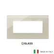 Vimar Eikon Exe Plate 5M Glass Canvas White