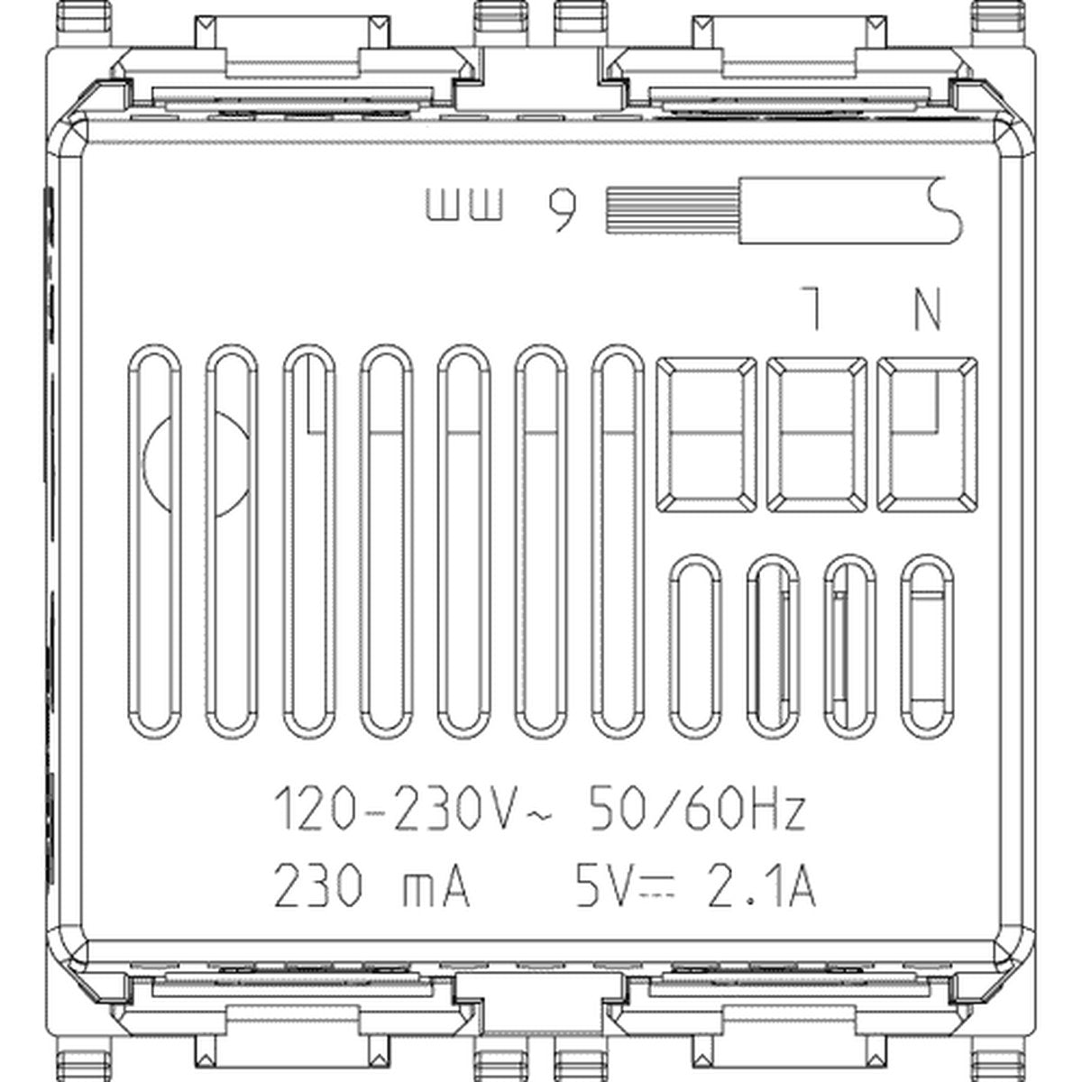 Plana USB Supply Unit 2M 5V 1A White - PHOTO 2