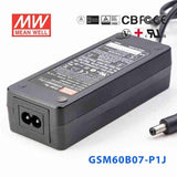 Mean Well  GSM60B07-P1J  Power Supply 40W 7.5V 6A