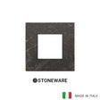 Vimar Eikon Plate 2M Marbl.Stoneware Black Marquina - Square