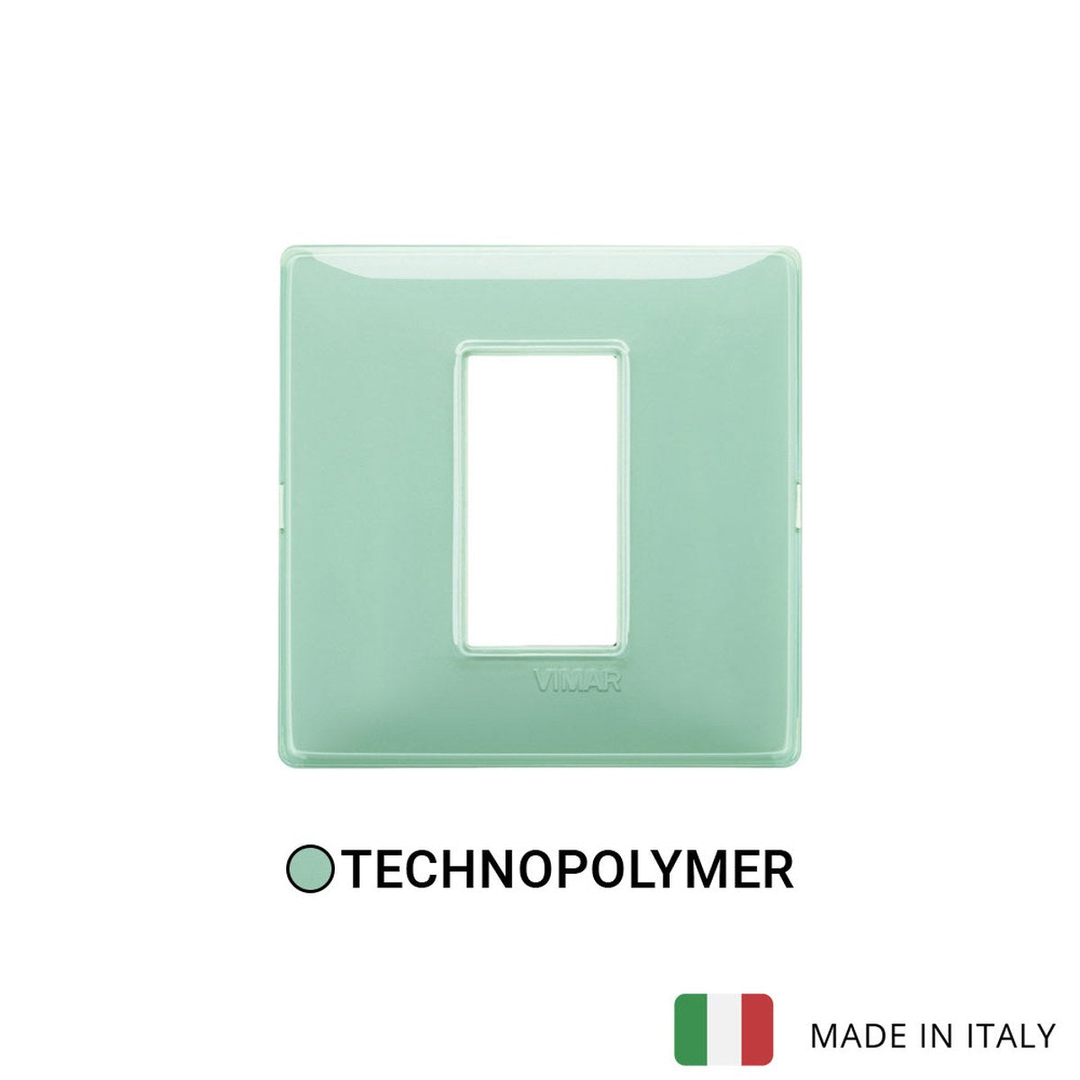 Vimar Plana Plate 2M Technopolymer Reflex Mint - Square