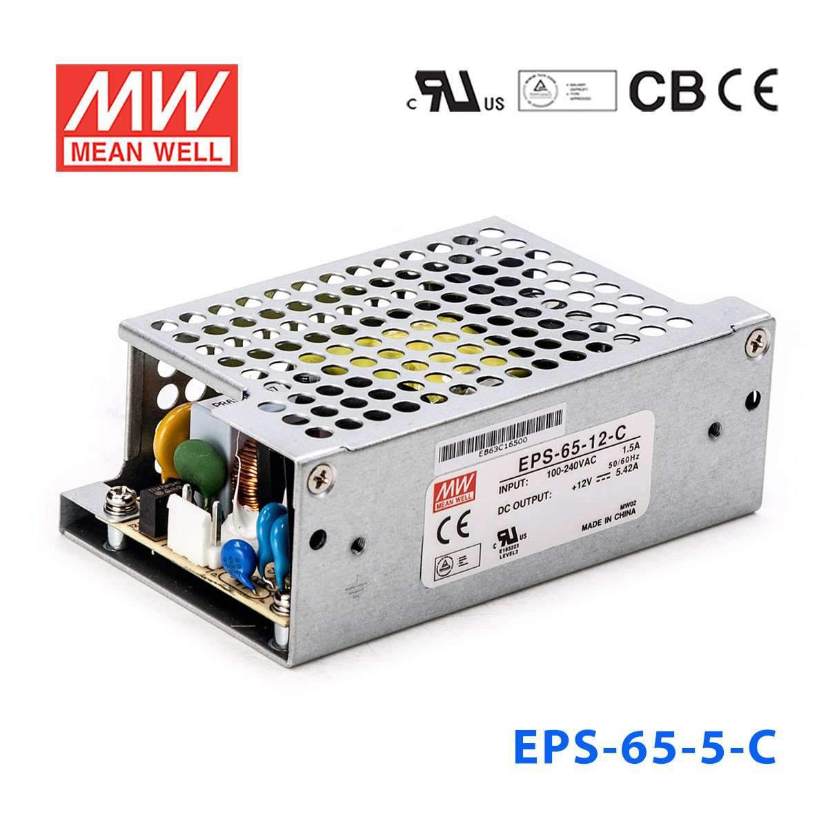 Mean Well EPS-65-5-C Power Supply 55W 5V