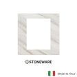Vimar Eikon Exe Plate 8M Marbl Stoneware White Calacatta
