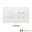 Vimar Eikon Tactil Plate 5MBS (2+blank+2) Cryst Diam White