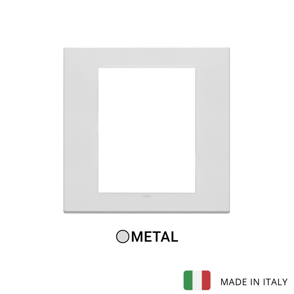 Vimar Eikon Exe Plate 8M Metal Matt White