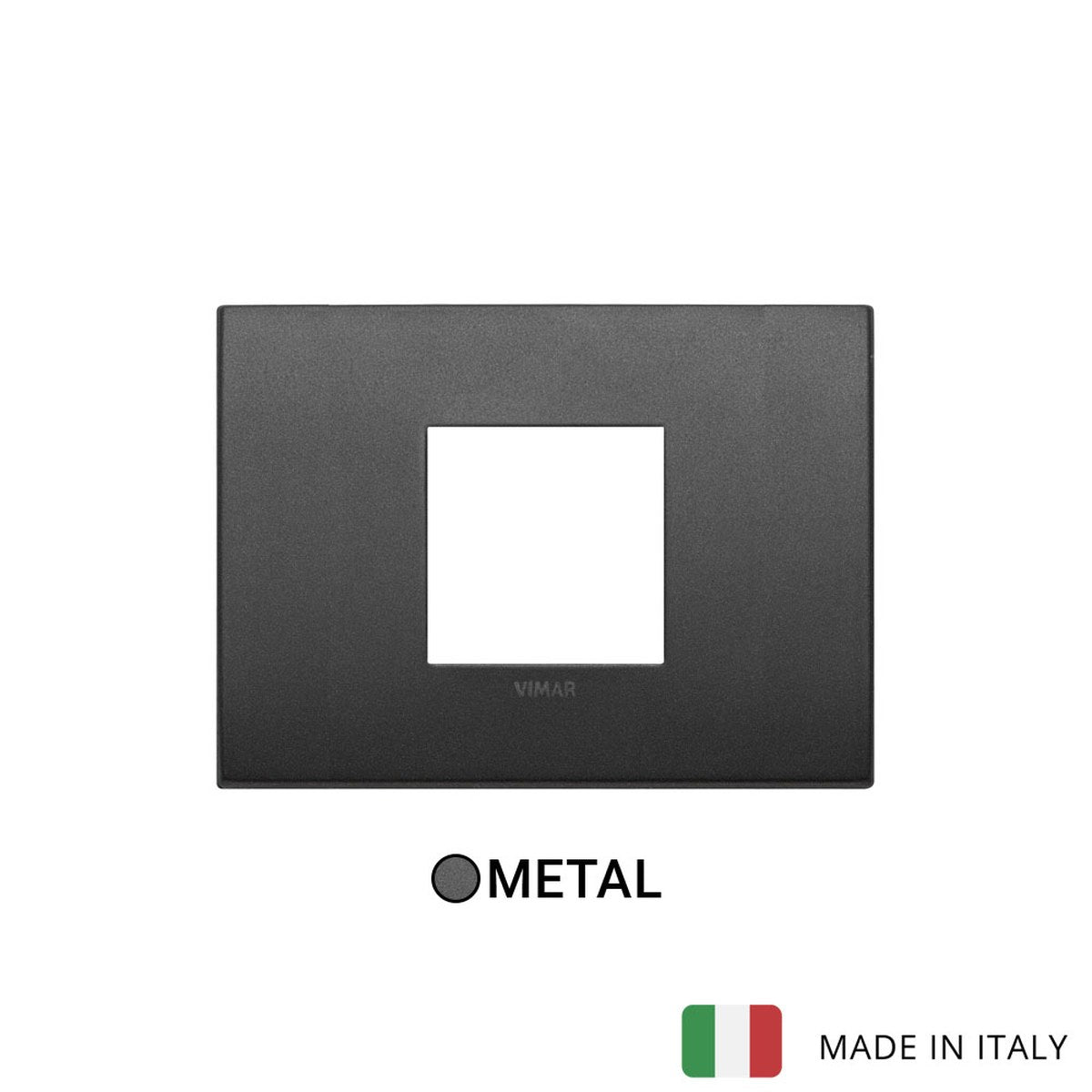 Vimar Arke Classic Plate 2centrM Metal Matt Graphite